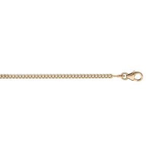 CHAINE GOURMETTE 2.1MM 55CM PLAQUÉ OR