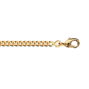 CHAINE GOURMETTE 2.5MM 60CM PLAQUÉ OR