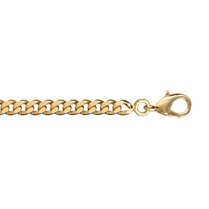 CHAINE GOURMETTE 3.2MM 50CM PLAQUÉ OR