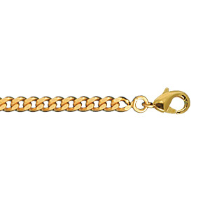 CHAINE GOURMETTE 3.2MM 55CM PLAQUÉ OR