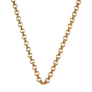 COLLIER PLAQUÉ OR MAILLE PETITE JASERON 45CM