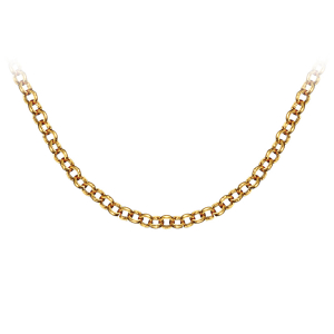 CHAINE PLAQUÉ OR GROSSE JASERON 45CM