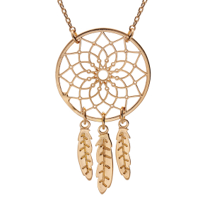 COLLIER PLAQUÉ OR ATTRAPE REVE 20MM 40+5CM