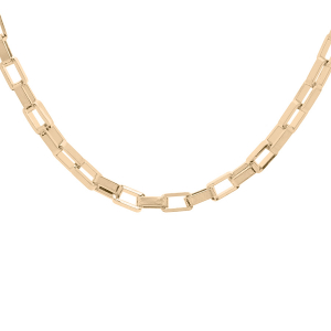 COLLIER  PLAQUÉ OR MAILLES RECTANGUALIRES 40+5M