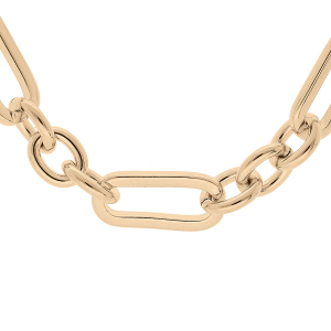 COLLIER PLAQUÉ OR MAILLES 40+7CM