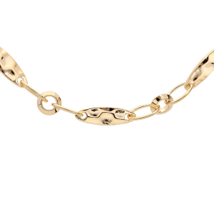 COLLIER PLAQUÉ OR  PLAQUETTE OVALE 40+7CM