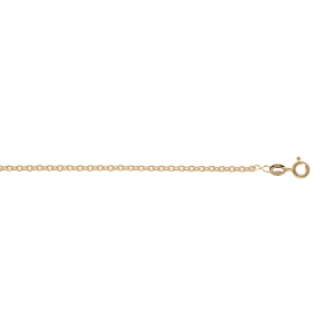 CHAINE FORCAT 2MM 42CM PLAQUÉ OR