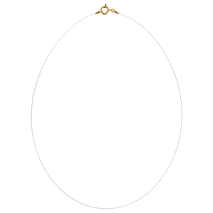 COLLIER FIL NYLON FERMOIR PLAQUÉ OR 39CM