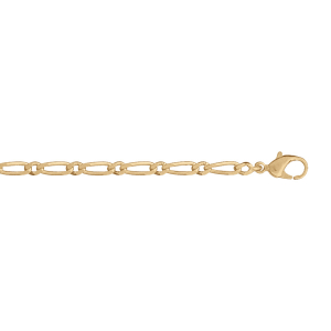 CHAINE 1+1 3MM 50CM PLAQUÉ OR