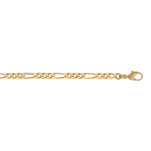 CHAINE 1+3 3MM 70CM PLAQUÉ OR