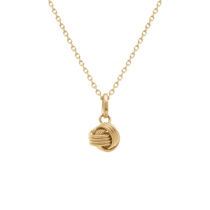 COLLIER PLAQUÉ OR NOEUD D'AMOUR  38+4CM