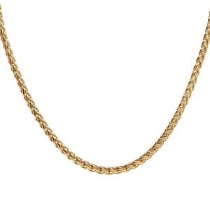 COLLIER PLAQUÉ OR MAILLE PALMIER 40+7CM