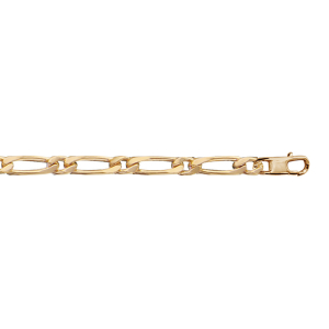 BRACELET 1+1 4MM 18CM PLAQUÉ OR