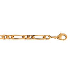 BRACELET 1+2 4MM 18CM PLAQUÉ OR