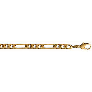 CHAINE 1+3 4MM 55CM PLAQUÉ OR