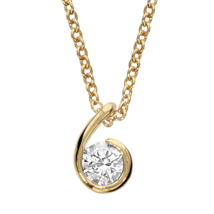 COLLIER PLAQUÉ OR FORME VIRGULE OXYDES BLANCS 40+4CM