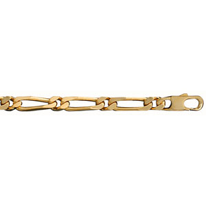 CHAINE 1+1 5MM 55CM PLAQUÉ OR