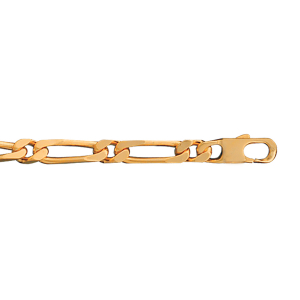BRACELET 1+1 5MM 21CM PLAQUÉ OR