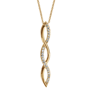 COLLIER PLAQUÉ OR FORME TRESSE OXYDES BLANCS SERTIS 40+4CM