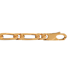 BRACELET 1+1 6MM 21CM PLAQUÉ OR