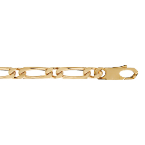 BRACELET 1+1 6MM 21CM PLAQUÉ OR