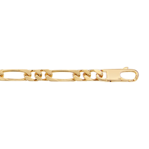 BRACELET 1+2 6MM 21CM PLAQUÉ OR.
