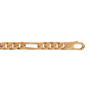 BRACELET 1+3 6MM 21CM PLAQUÉ OR