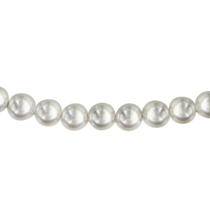 COLLIER PLAQUÉ OR PERLES SWAROVSKI CREME 5MM 45+5CM