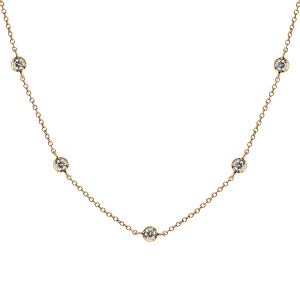 COLLIER PLAQUÉ OR OXYDES BLANCS SERTIS 42+5CM