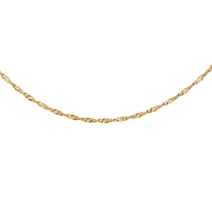 CHAINE PLAQUÉ OR SINGAPOUR 45CM