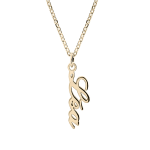 COLLIER PLAQUÉ OR FORCAT DECOUPE LASER ANGLAISE VERTICALE 40CM