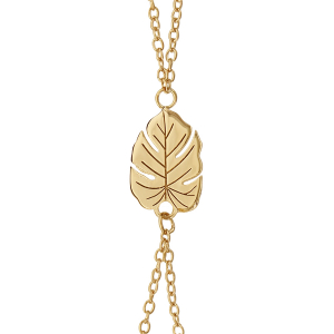 PARURE DE MAIN PLAQUÉ OR FEUILLE DE BANANIER