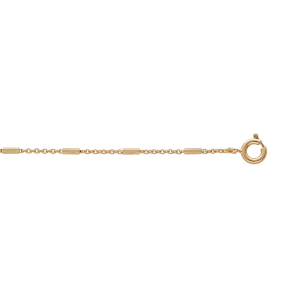 CHAINE CHEVILLE PLAQUÉ OR BAGUETTE 23+2CM