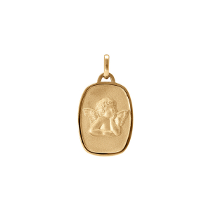 PENDENTIF PLAQUÉ OR RECTANGLE ANGE