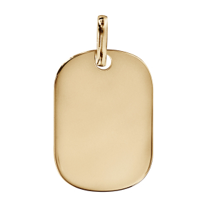 PLAQUE GI PLAQUÉ OR GRAND MODELE 18X25,70 PANS ARRONDIS