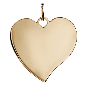 PENDENTIF PLAQUÉ OR COEUR TRES GRAND MODELE 35MM
