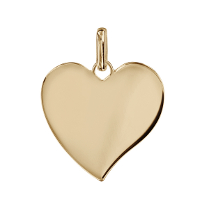 PENDENTIF PLAQUÉ OR COEUR MOYEN MODELE 26MM