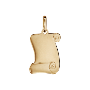 PENDENTIF PLAQUÉ OR PARCHEMIN PETIT MODELE 14X18