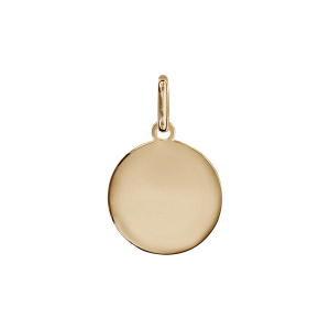 PENDENTIF PLAQUÉ OR ROND PETIT MODELE 14MM