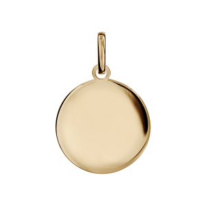 PENDENTIF PLAQUÉ OR ROND MOYEN MODELE 19MM