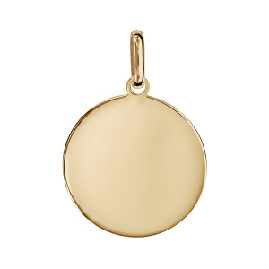 PENDENTIF PLAQUÉ OR ROND GRAND MODELE 24MM