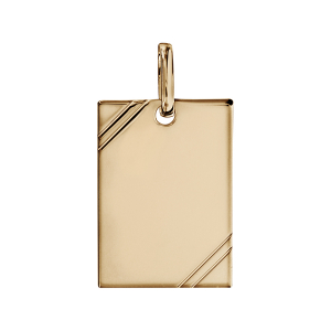 PLAQUE GI PLAQUÉ OR MOYEN MODELE STRIEE 16*23MM