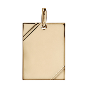 PLAQUE GI PLAQUÉ OR GRAND MODELE STRIEE 20*27MM