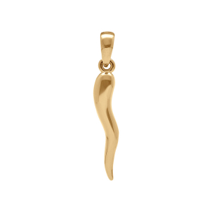 PENDENTIF CORNE ITALIENNE PLAQUÉ OR