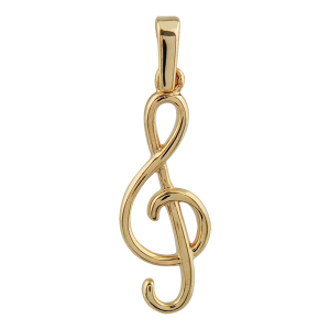 PENDENTIF CLEF DE SOL PLAQUÉ OR
