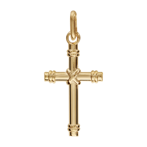 PENDENTIF PETIT CROIX 20MM X 12MM  PLAQUÉ OR
