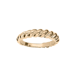 BAGUE PLAQUÉ OR JONC TORSADE