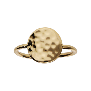 BAGUE PLAQUÉ OR PASTILLE MARTELEE