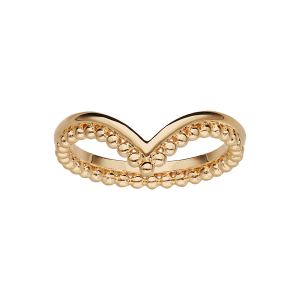 BAGUE PLAQUÉ OR FORME V