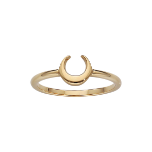 BAGUE PLAQUÉ OR CROISSANT DE LUNE